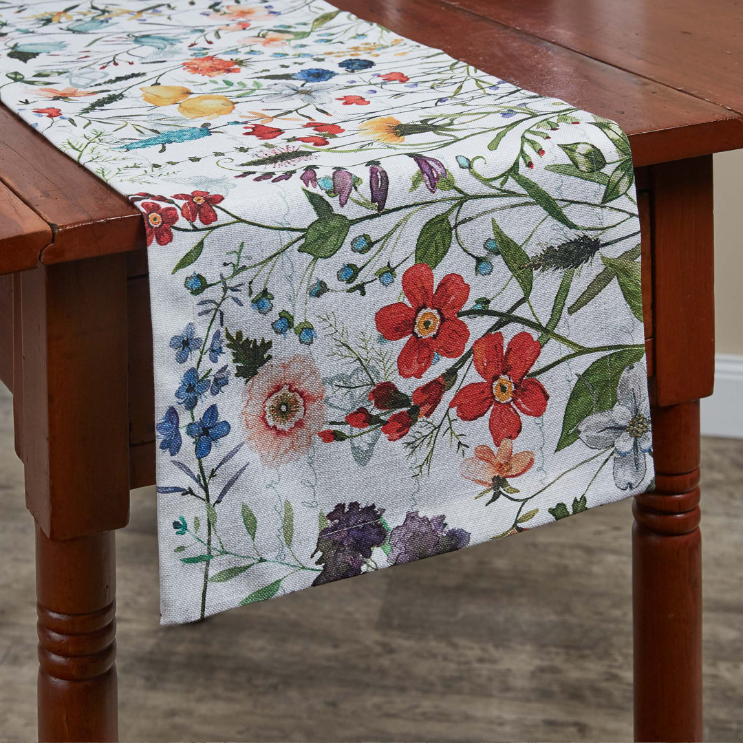 Jimari Rectangular Floral Table Runner Winston Porter 
