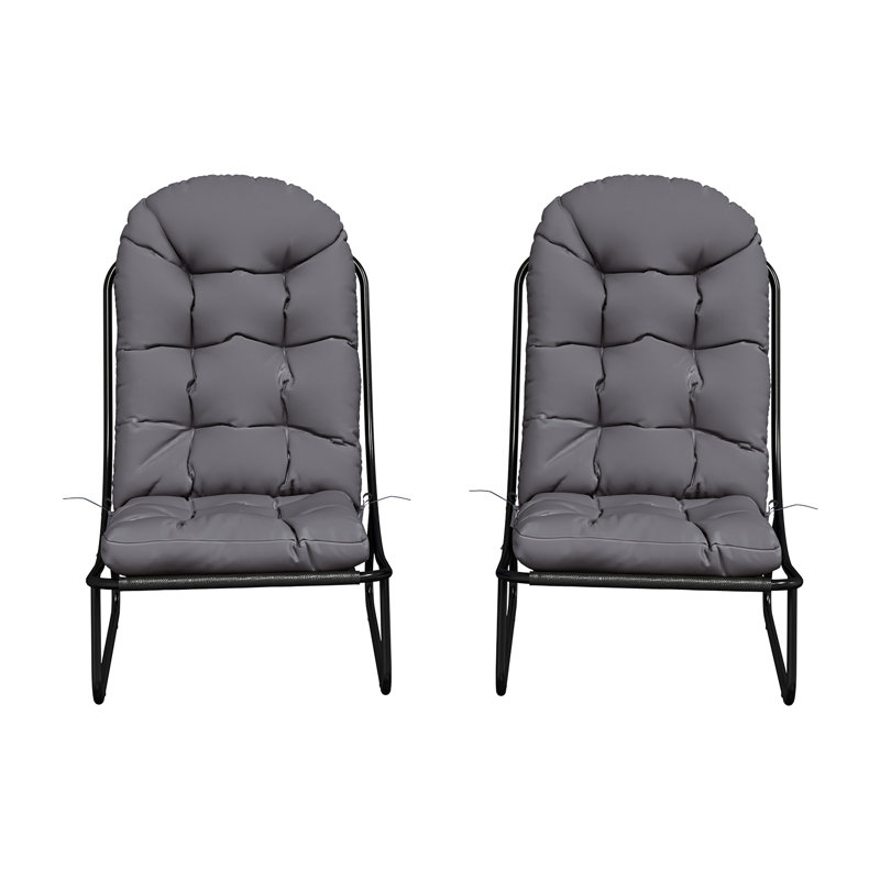 Coussin de siège / dossier d'extérieur 2 pièces pour chaise Adirondack, Gris