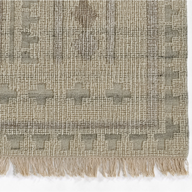 Bristol Geometric Area Rug in Ivory, Rectangle 8' x 10'