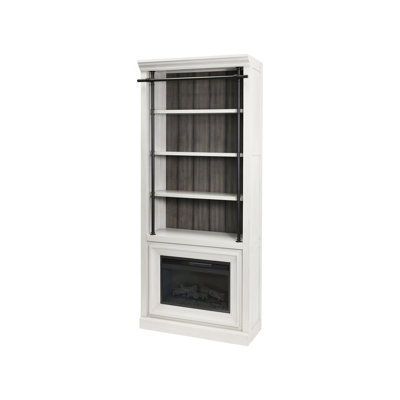 Lizzy Tall Bookcase with Fireplace