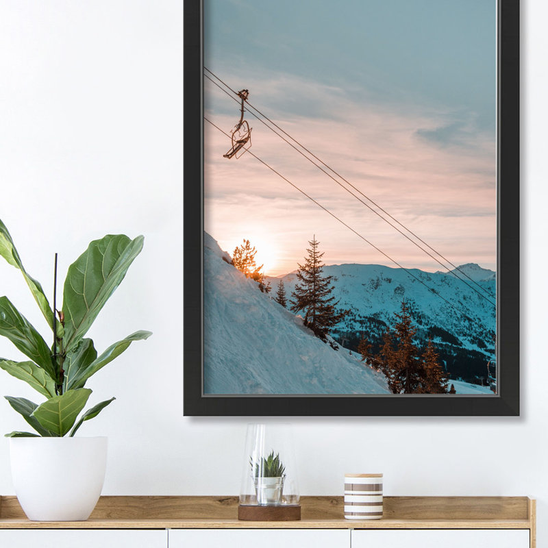 " Unsplash Ski Lift Sunset Slopes "