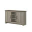 Console en chêne de 47 po de largeur avec tablettes, portes d'armoire et gestion des câbles Nyla pour un rangement et une présentation élégants