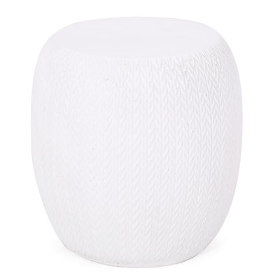 Antique White Outdoor Table, Crafted From Lightweight Concrete With Enigmatic Braided Pattern Table Fascinating In