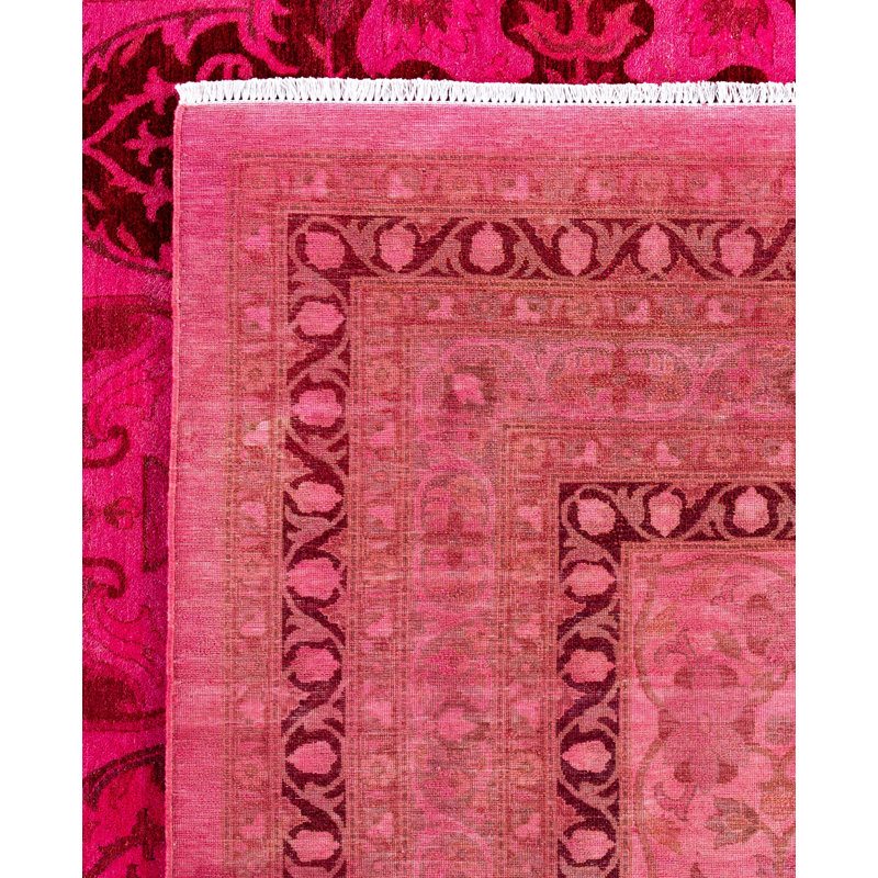 Overdyed One-of-a-Kind 12' 4" X 14' 2" Hand Knotted Area Rug