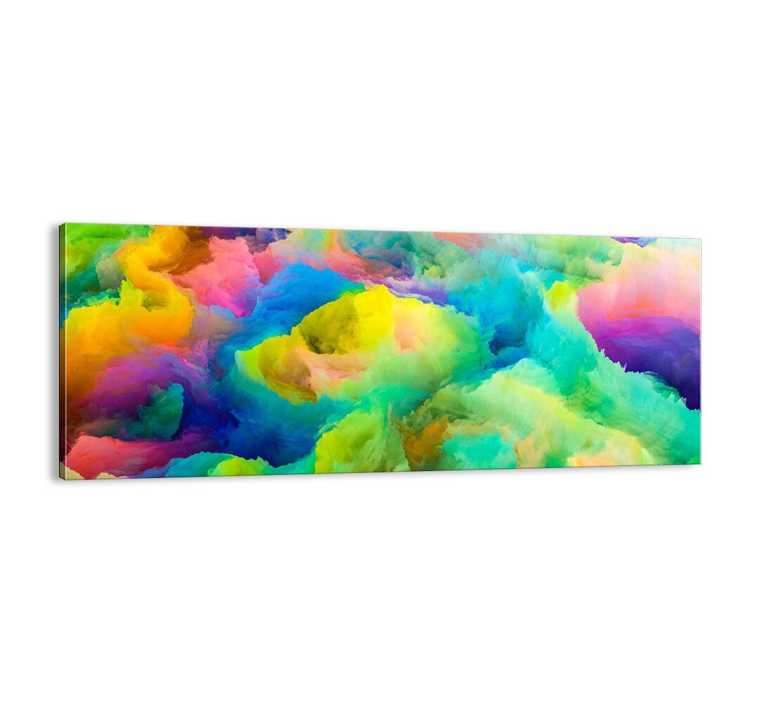 Leinwandbild - Grafikdruck „Rainbow Fluff”