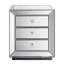 Armoire à trois tiroirs avec finition miroir en perles