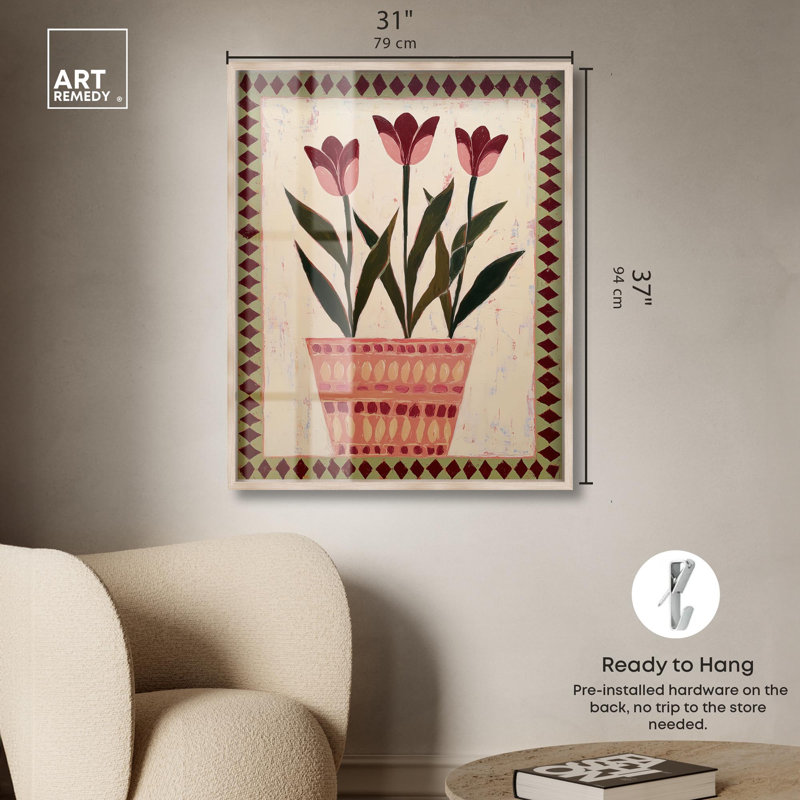 Décoration murale de cuisine rustique «V Shadowbox» par Art Remedy, cadre blond, 30 x 36, H 37 po x l 31 po, Cadre blond