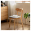 Chaise de salle à manger en chêne massif - Chaise rembourrée en bois naturel de qualité FAS avec dossier incurvé pour la cuisine et la salle à manger, assise en bois massif confortable