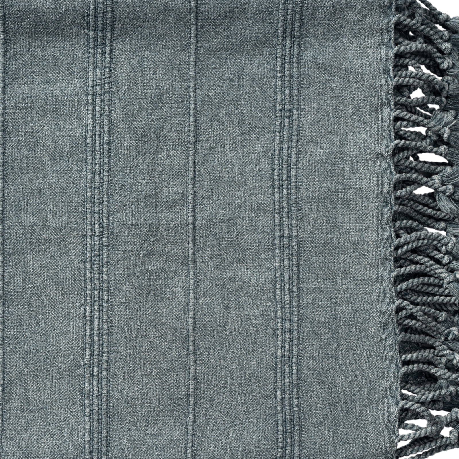 Dafina 100% Turkish Cotton Striped Throw, Gray