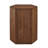 Kade Faceted Wood Side Table in Walnut
