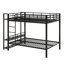 Metal Bunk Bed With Storage Mesh Shelves And Clothes Hooks,LED Light-781861231