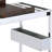 Modern Synthetic Wood And Metal Serving Cart, Electroplating, 2 Open Compartments, Wine Bottle Stand Stemware Hanging Shelf Cart With Rack