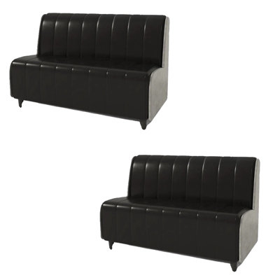 Banc rembourré en similicuir Modern and Simple Cafe (ensemble de 2)