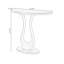 Table console en bois massif brun noyer-1849238801
