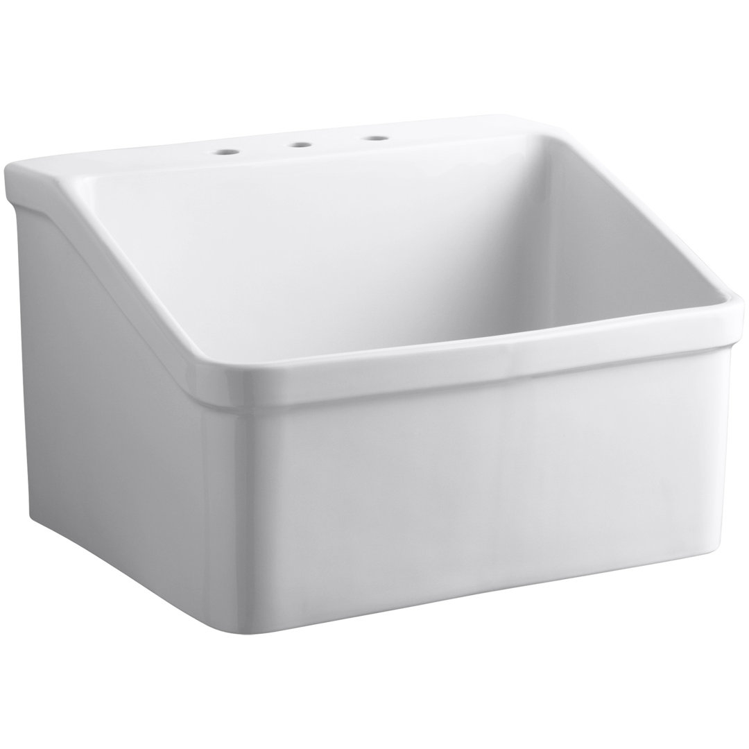 Hollister 28" x 22" Wall Mounted Laundry Sink Kohler