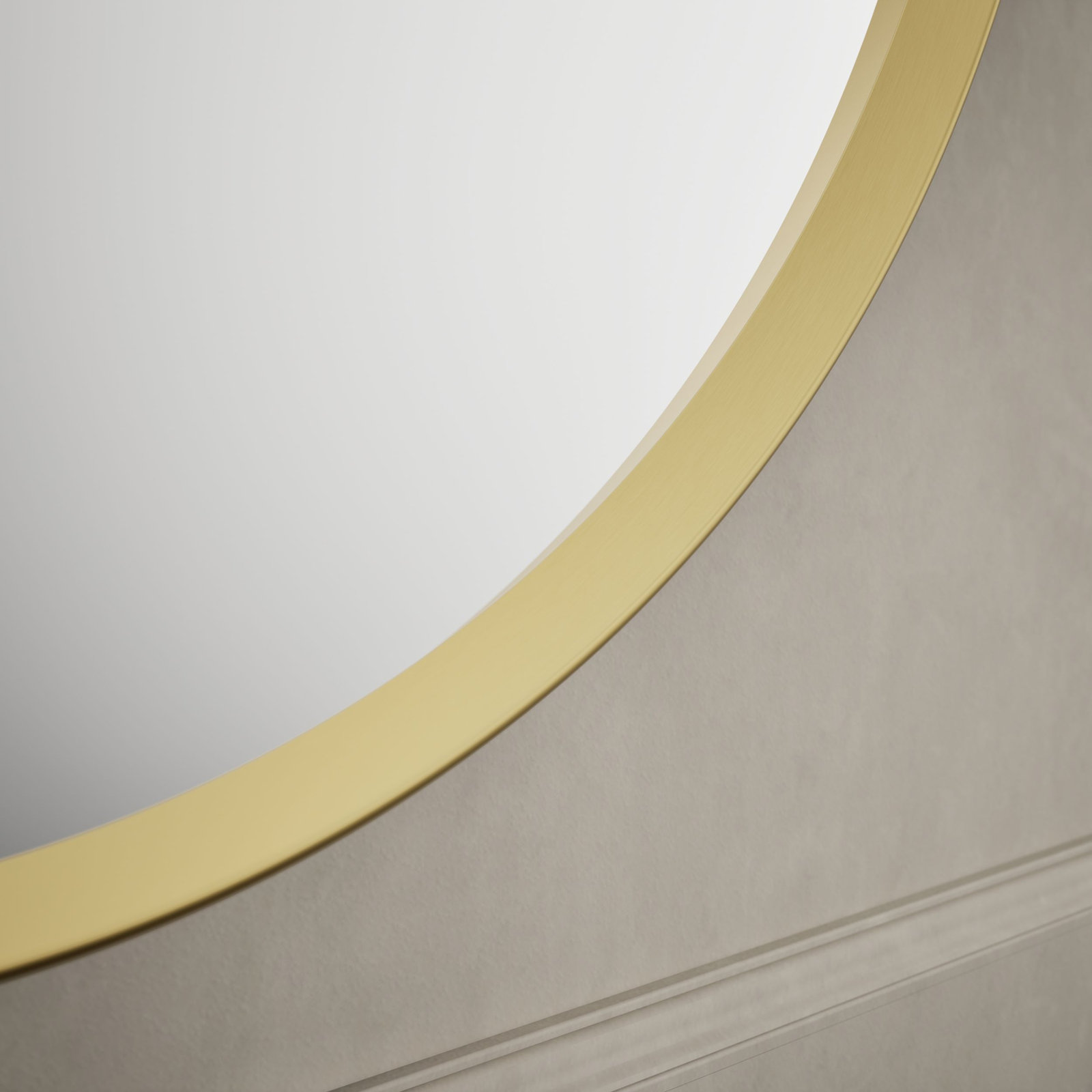 Verdera Round Medicine Cabinet, Brushed Gold