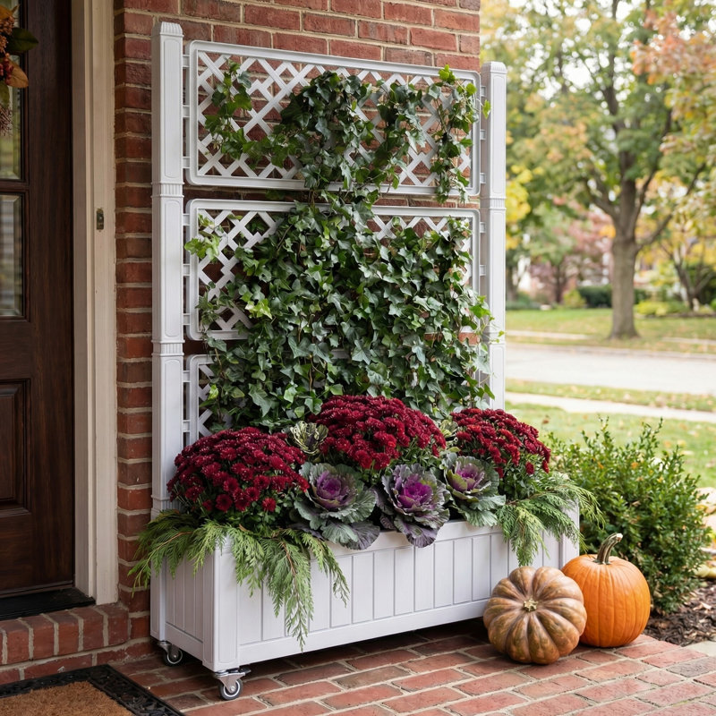 42.5'' W X 61''H Resin Raised Garden Bed, White