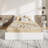 Modern Teddy Bouclé Platform Storage Bed With 4 Locking Drawers, No Box Spring Needed-173158573