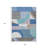 3' X 5' Sky Blue Teal Blue And Brown Geometric Washable Indoor Outdoor Area Rug