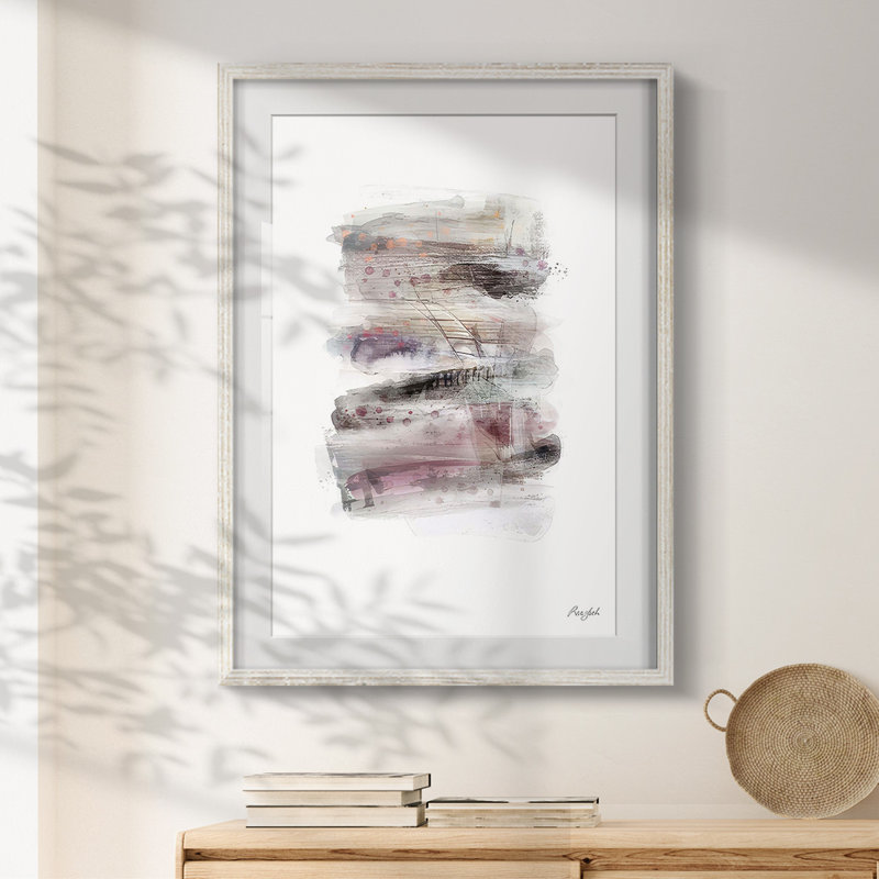Couches sur couches I - impression encadrée, H 28,5 po x l 20,5 po, Blanc