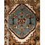 Tapis unique noué à la main brun de 8 pi 0 po x 10 pi 2 po Brazier