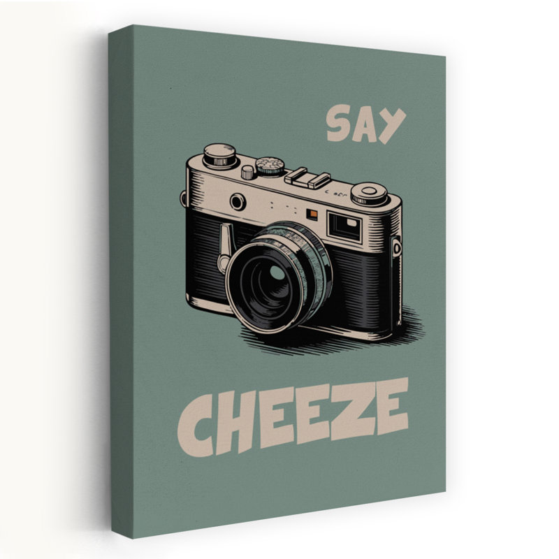 «Say Cheeze», art mural rétro rétro classique, H 18 po x l 12 po