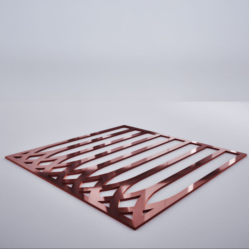 Petits panneaux muraux décoratifs en acrylique Cedar Park, petit, l 11 3/8 po x H 11 3/8 po x T 1/8 po, miroir or rose