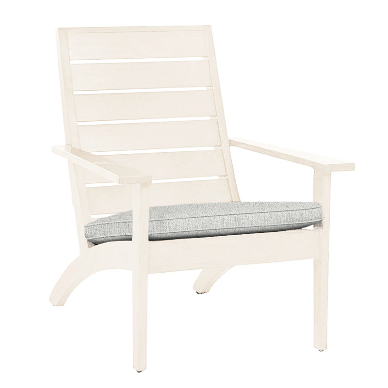 Kennebunkport Aluminum Adirondack Chair - Chalk, Welt, Chalk, Bali Pearl