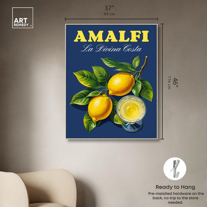 «Coastal Quench», reproduction d'art sur toile par Summer Remedy, H 46 po x l 37 po, Cadre argenté