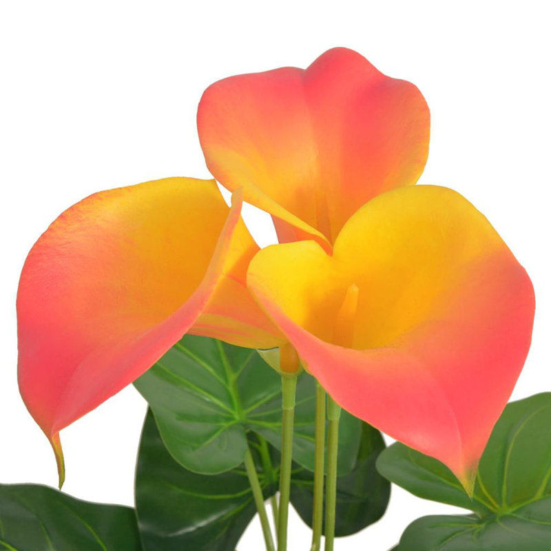 Faux Flowering Plant in Pot, White, 85cm H