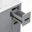 Meuble-lavabo moderne de 24 po avec lavabo en céramique, porte à fermeture en douceur, tablette de porte à double couche et 3 tiroirs-129184385