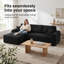 Canapé modulaire en forme de L Boneless de Canapé modulaire avec revêtement en L et méridienne 2 pièces sans assemblage requis.-1448881631-1449797203