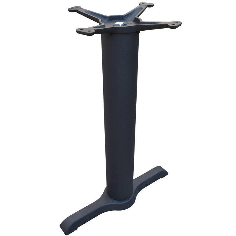 Base de table de bout en fonte 5 po x 22 po avec colonne 4 po