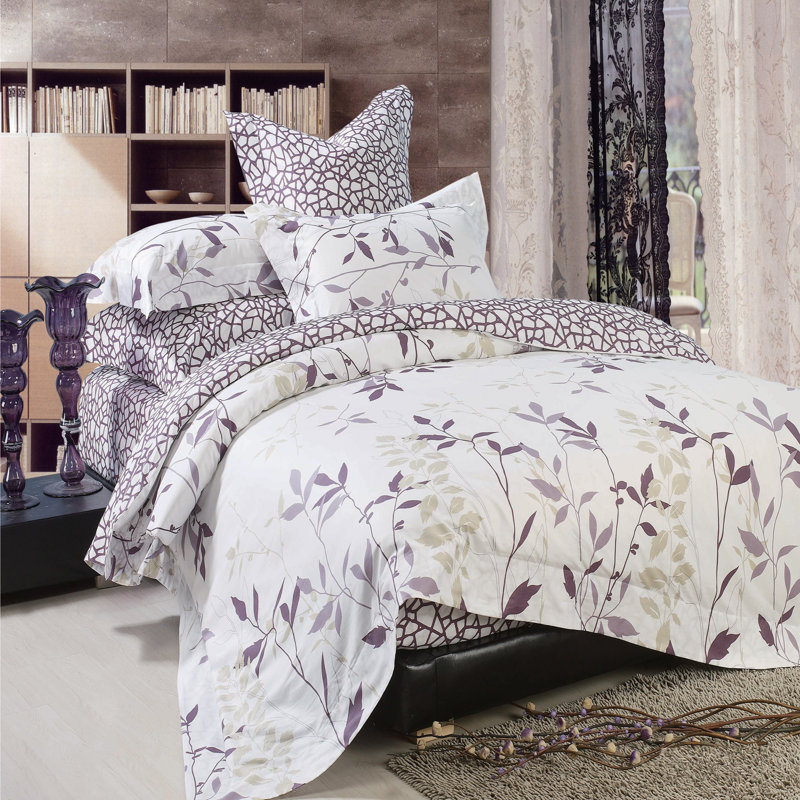 Ensemble de housse de couette de 3 pièces Iris, Housse de couette grand et 2 taies décoratives