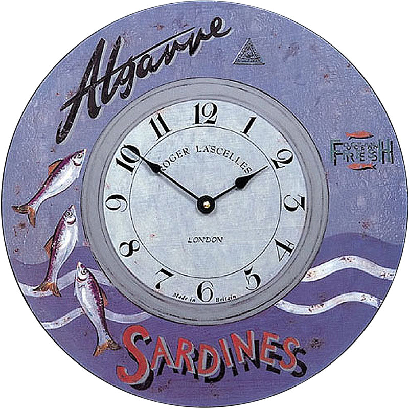Algarve Sardines' Wall Clock - 36cm