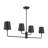 Dipaolo 4-Light Linear Chandelier in Matte Black-742872210