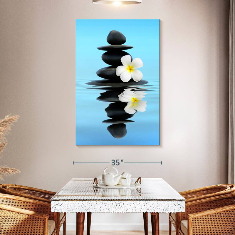 Kerrick Zen Stone Plumeria, 51" H x 34" W