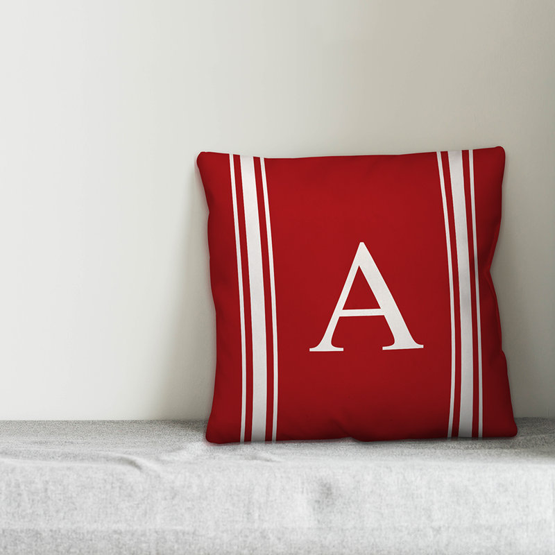 Striped Throw Pillow, A, Red