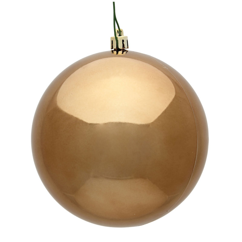 Décoration de boule décorative des Fêtes, H 2 po x l 2 po x P 2 po, Moka brillant