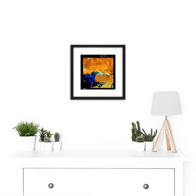 Science Map Satellite Dardzha Turkmenistan Caspian - Single Picture Frame Painting