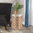 Mirrored Glass Top End Table