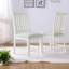Ensemble de 4 chaises de salle à manger, structure rembourrée en bois d'hévéa, beige campagne moderne