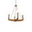Witherspo 4 - Light Wood Dimmable Wagon Wheel Chandelier
