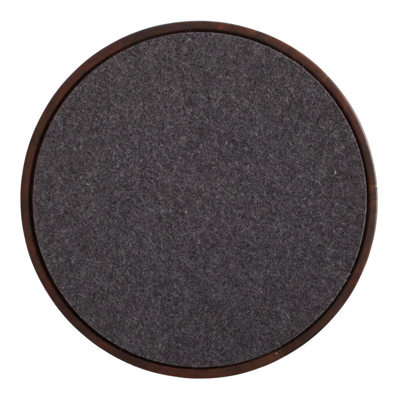 Turn Upholstered Accent Stool, Heathered Graphite Heathered