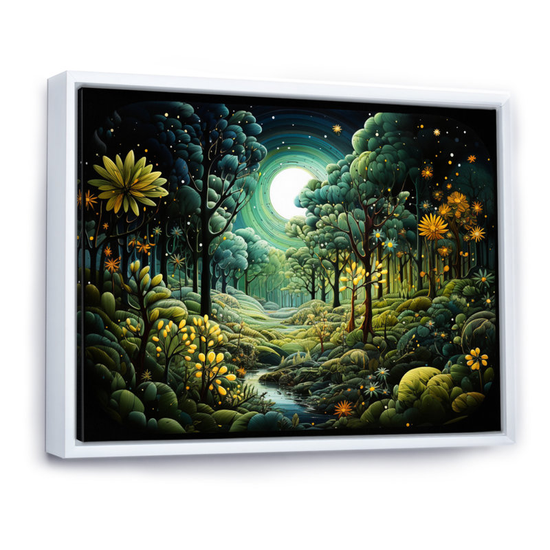 «Beverlyann Forest Enchanted Forest Pointillism II - Forest», reproduction sur toile, H 30 po x l 40 po x P 1,5 po