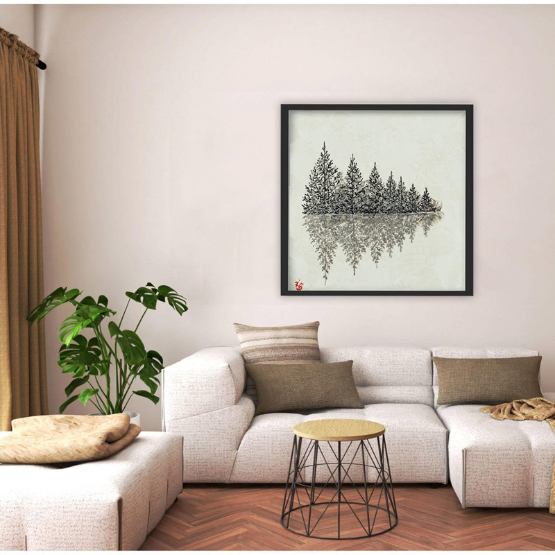 Nature Inspired "Frosted Trees" Canvas Wall Art By , 30" H x 30" W, Wrapped Canvas