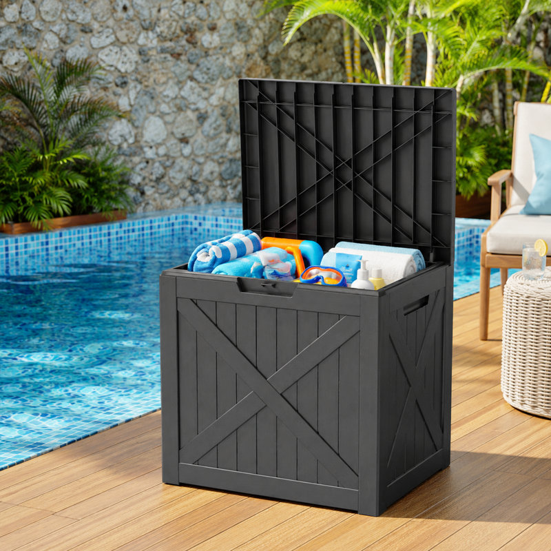 Boîte de rangement d'extérieur 35 gallons imperméable et résistante aux rayons UV