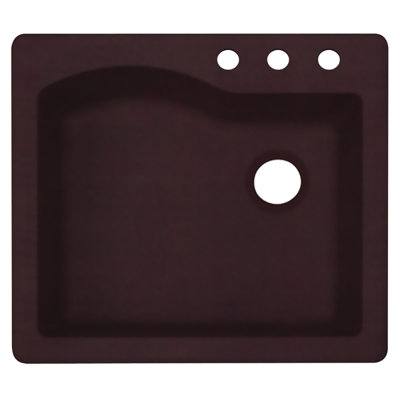 25'' L Single Bowl Quartz Kitchen Sink