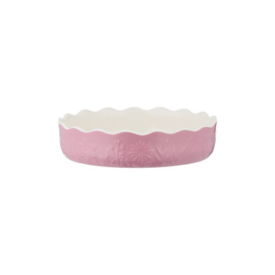 IN THE MEADOW PIE PINK DISH 9"