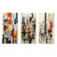 Abstrait paysage urbain Harlem Renaissance - ensemble de 4 impressions sur toile de bâtiments de la ville-1153290194-1153290191
